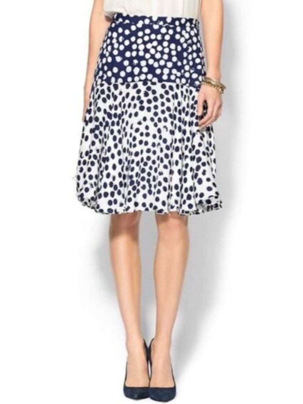 Rebecca Minkoff Abbie Silk Polka Dot Skir